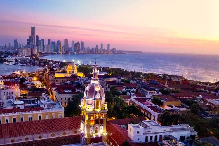 Panoramic view of Cartagena city