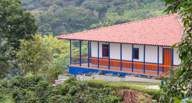 Una de las tantas haciendas típicas cafeteras en Armenia, Colombia