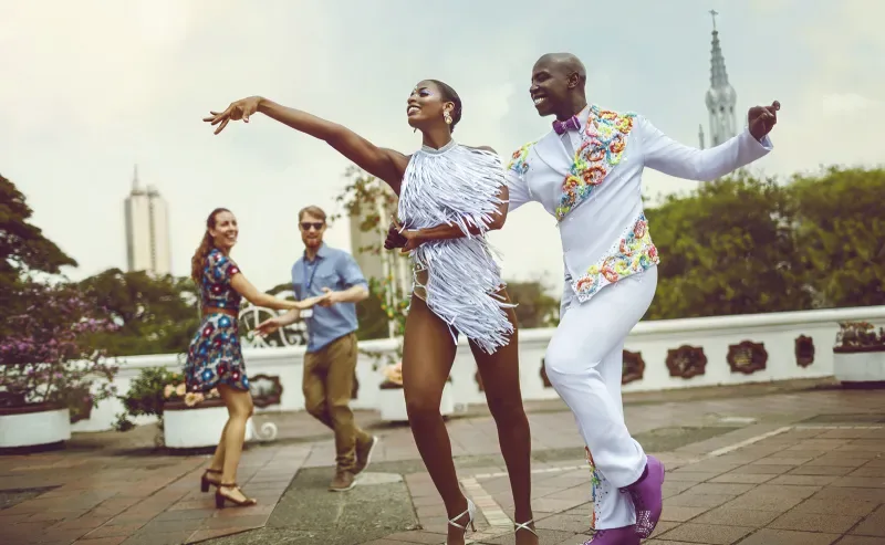 Bailarines en el Festival Mundial de la Salsa