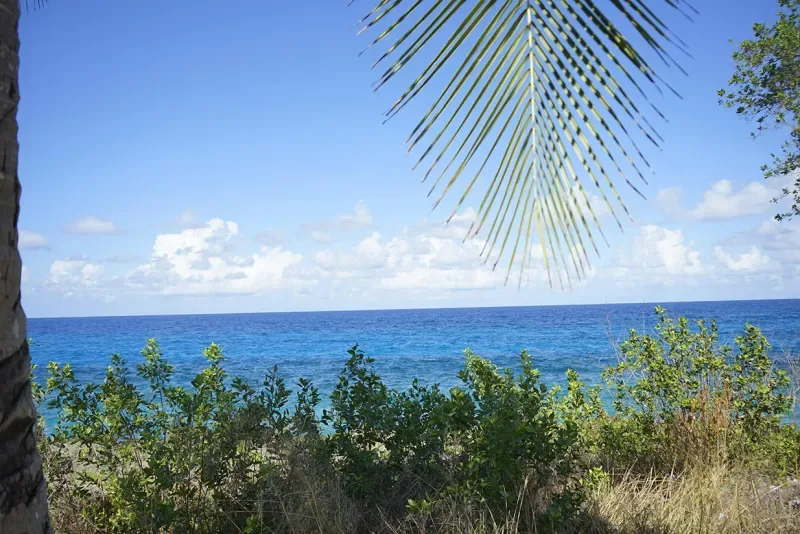 The beautiful coasts and blue sea in San Andrés Island