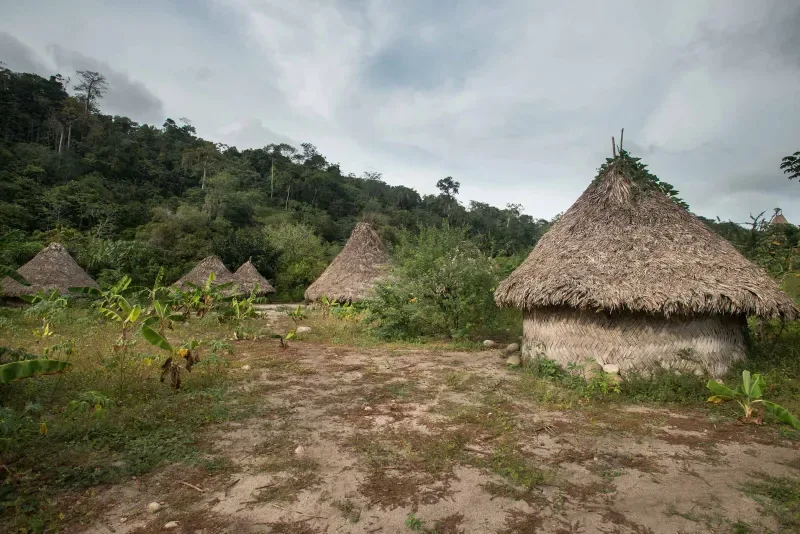 Traditional cabins in Santa Marta