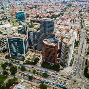 Panoramic view of the city of Bogotá, grand and majestic.