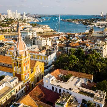 Vista aérea de la ciudad de Cartagena, uno de los destinos de la Ruta de García Márquez