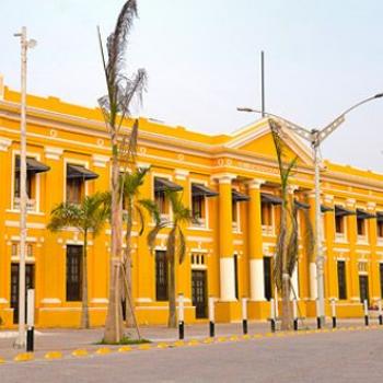 Old customs administration building in the Customs House Square in Barranquilla