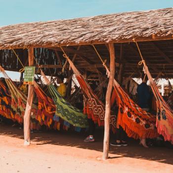 Handmade chinchorros by Wayuu artisans, Ranchería Utta, Cabo de la Vela, Colombia.