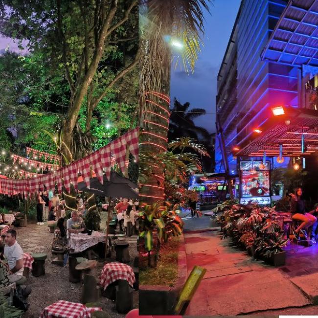 Discotecas y bares en el Parque Lleras, Medellín.